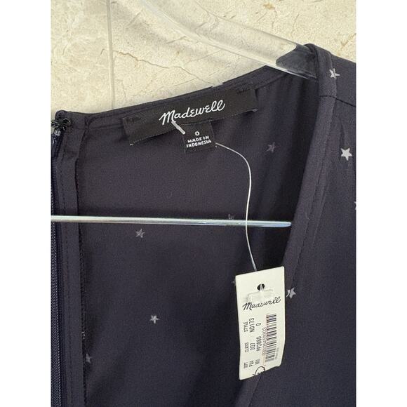 Madewell Alicia Midi Dress XS Black Stars, Witchy Whimsigoth, Dark Coquette NWT - Picture 4 of 13